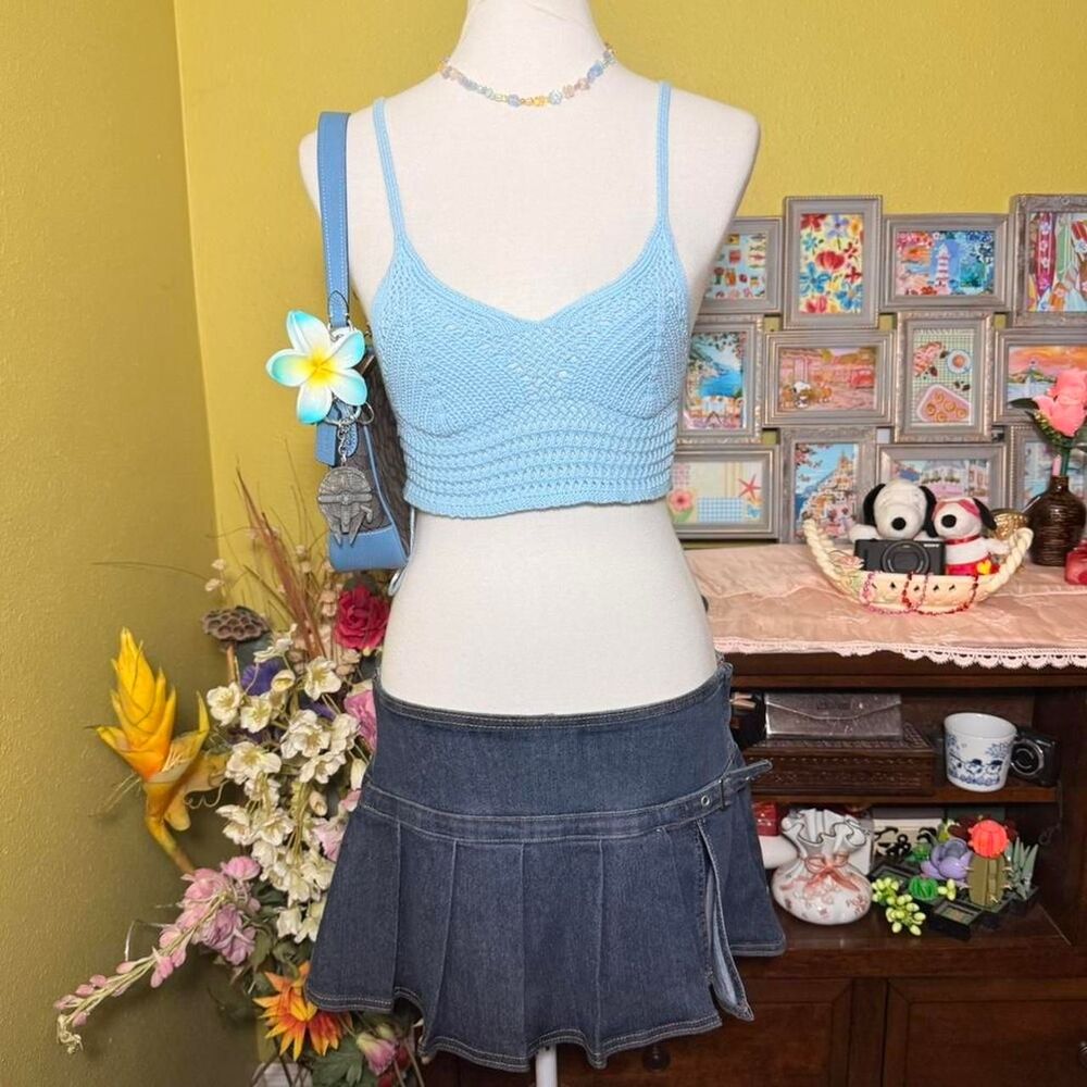 Unbranded Women's Blue Crop-top